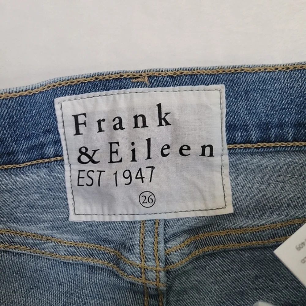 Frank & Eileen Cork‎ Jeans Size 26 Blue Straight Crop Raw Hem Denim